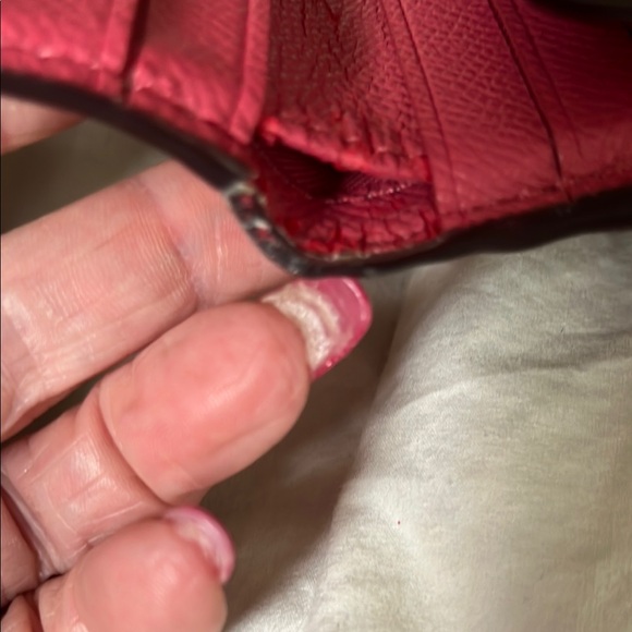 Coach Pink and Tan Compact Wallet - Picture 9 of 11